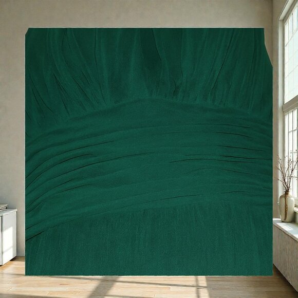 Elegant, Custom-made, Emerald Green Chiffon Evening Gown – Size 10/12 - Picture 9 of 10